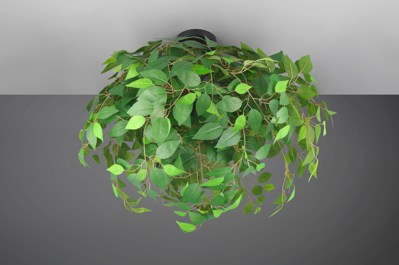 Plafoniera Leavy, RL, 70x73 cm, 28W, 3x E14, metal, verde - imagine 3
